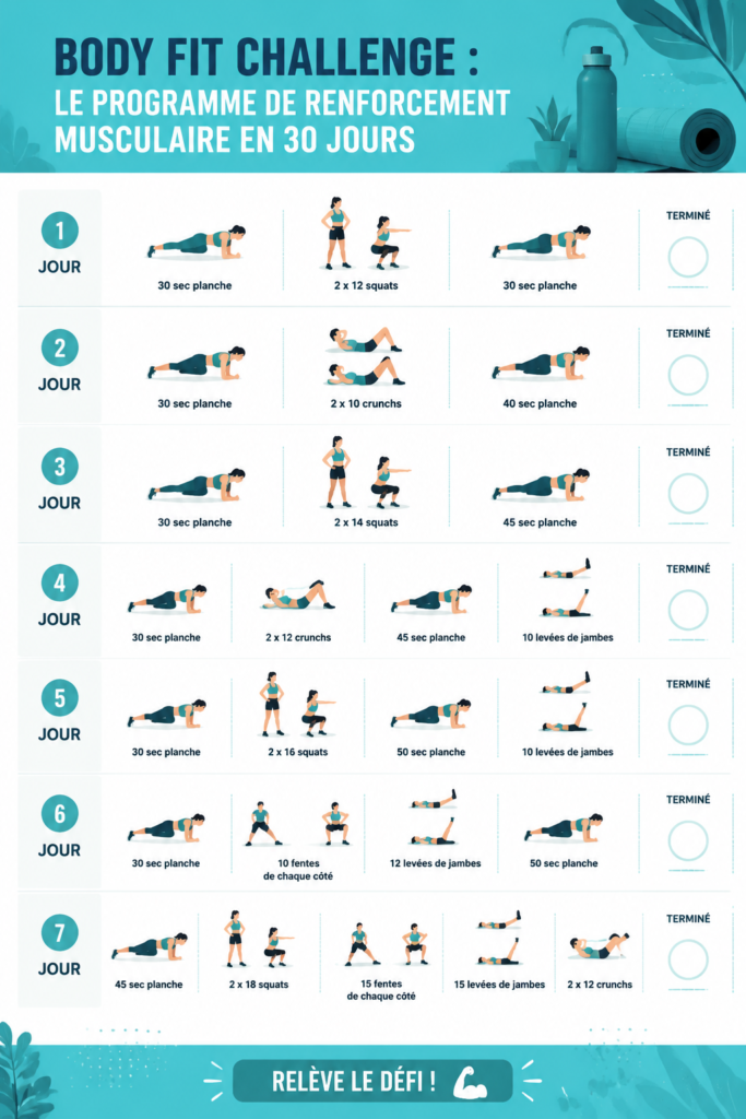 Femme faisant des exercices de renforcement musculaire dans un cadre lumineux et motivant.