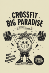 Femme souriante en salle de CrossFit, en train de s'exercer avec des haltères.