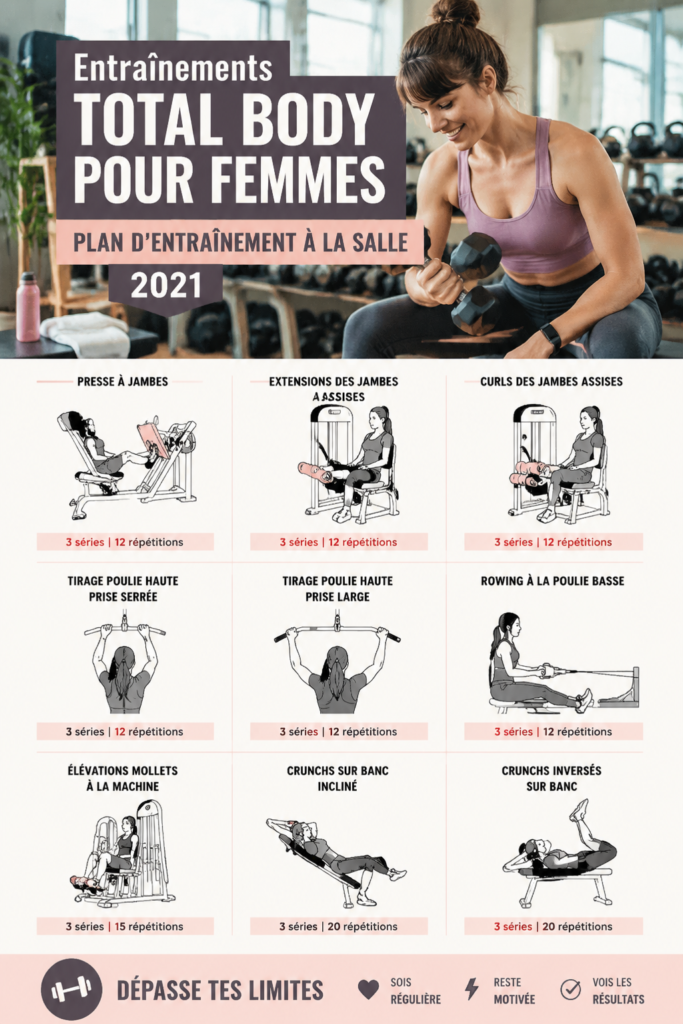 Femme souriante en train de s'entraîner dans une salle de gym moderne