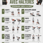 Femme faisant des exercices de renforcement avec des haltères