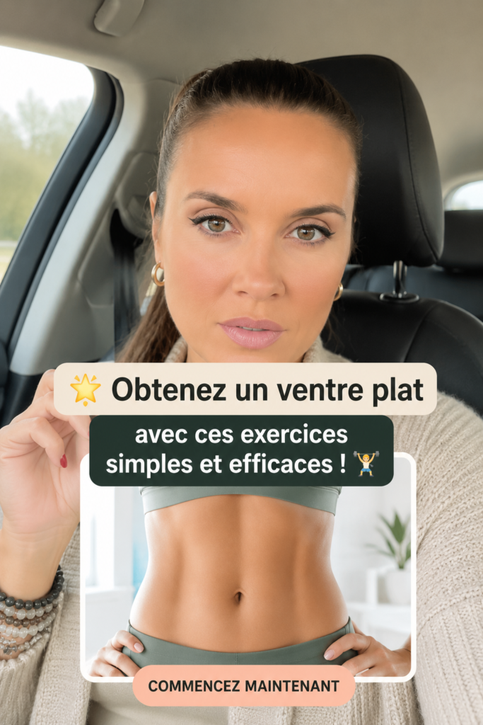 Femme faisant des exercices simples pour un ventre plat chez elle