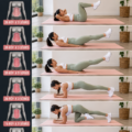 Femme en pleine séance d'exercice pour tonifier le bas de l'abdomen.