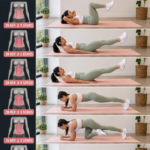 Femme en pleine séance d'exercice pour tonifier le bas de l'abdomen.