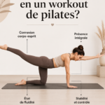 Femme pratiquant le pilates sur un tapis au studio