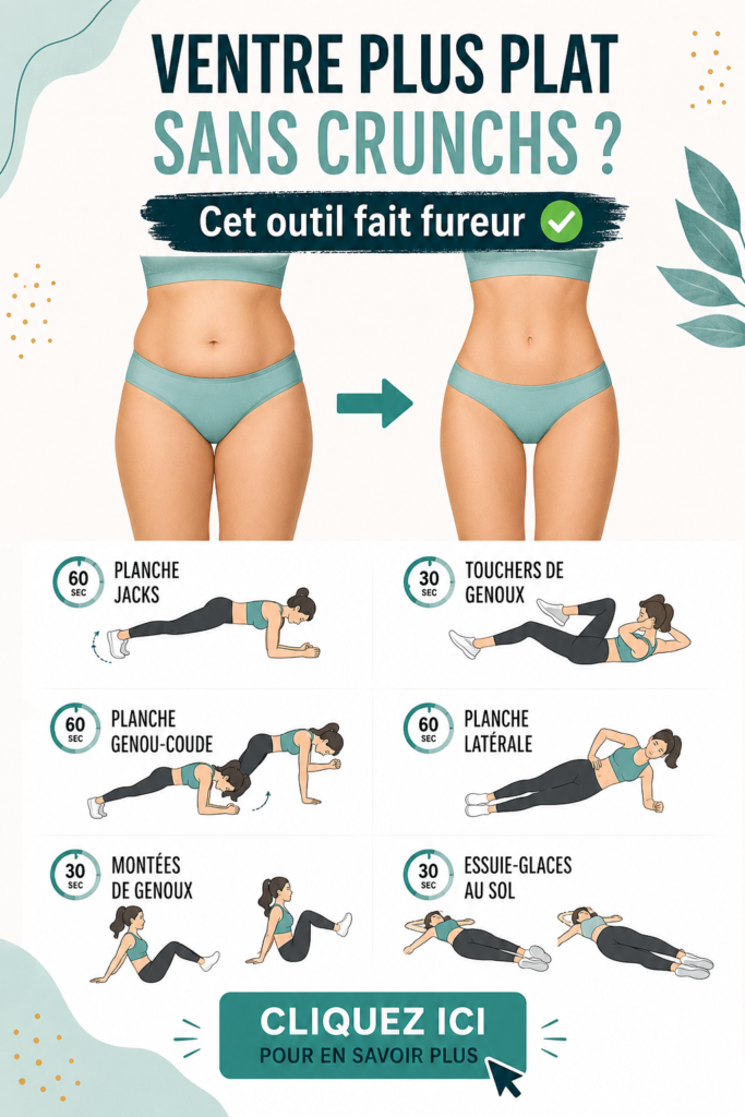 Femme faisant des exercices légers pour un ventre tonique