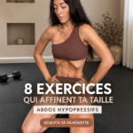 Femme s'exerçant avec des abdos hypopressifs pour affiner sa taille