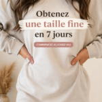 Femme sourire affichant une taille affinée grâce à une routine simple.