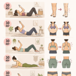 Femme faisant des exercices doux à la maison pour brûler les graisses