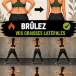 Femme souriante réalisant des exercices pour brûler la graisse latérale dans un parc.