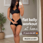 Femme faisant des exercices à la maison pour un ventre plat
