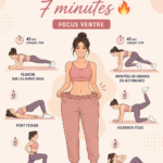 Femme faisant une routine d'entraînement de 7 minutes pour un ventre plat à la maison