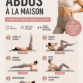 Femme faisant un entraînement abdos à la maison