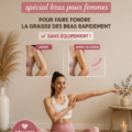 Femme réalisant un entraînement rapide pour les bras sans équipement.