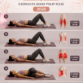 Femme faisant des exercices doux et efficaces à la maison