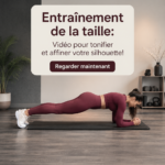 Femme en pleine séance d'entraînement à domicile pour affiner sa silhouette