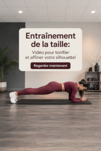 Femme en pleine séance d'entraînement à domicile pour affiner sa silhouette
