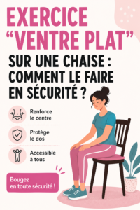 Femme pratiquant des exercices de chaise pour un ventre plat