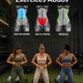 Femme en train de réaliser des exercices d'abdominaux variés dans un salon lumineux