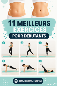 Femme réalisant des exercices simples à domicile pour débuter en fitness.