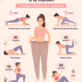 Femme effectuant des exercices simples pour un ventre plat à la maison