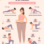 Femme effectuant des exercices simples pour un ventre plat à la maison