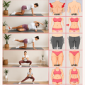 Femme pratiquant des exercices de fitness dans un salon lumineux, symbolisant la perte de poids.