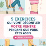 Une femme pratiquant des exercices assis pour réduire le gonflement du ventre