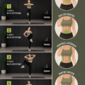 Une femme s'entraînant à la maison avec des équipements de fitness simples.