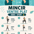 Femme réalisant des exercices pour un ventre plat et tonique sur un tapis de yoga.