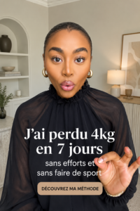 Illustration représentant une femme heureuse avec un mode de vie sain, symbolisant la perte de poids.