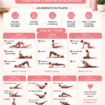 Femme pratiquant le Pilates dans un studio lumineux, mettant en avant le bien-être et la tonification musculaire.