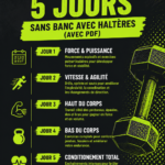 Femme pratiquant un entraînement avec haltères à domicile