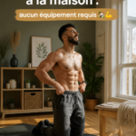 Femme faisant des exercices à domicile sans équipement