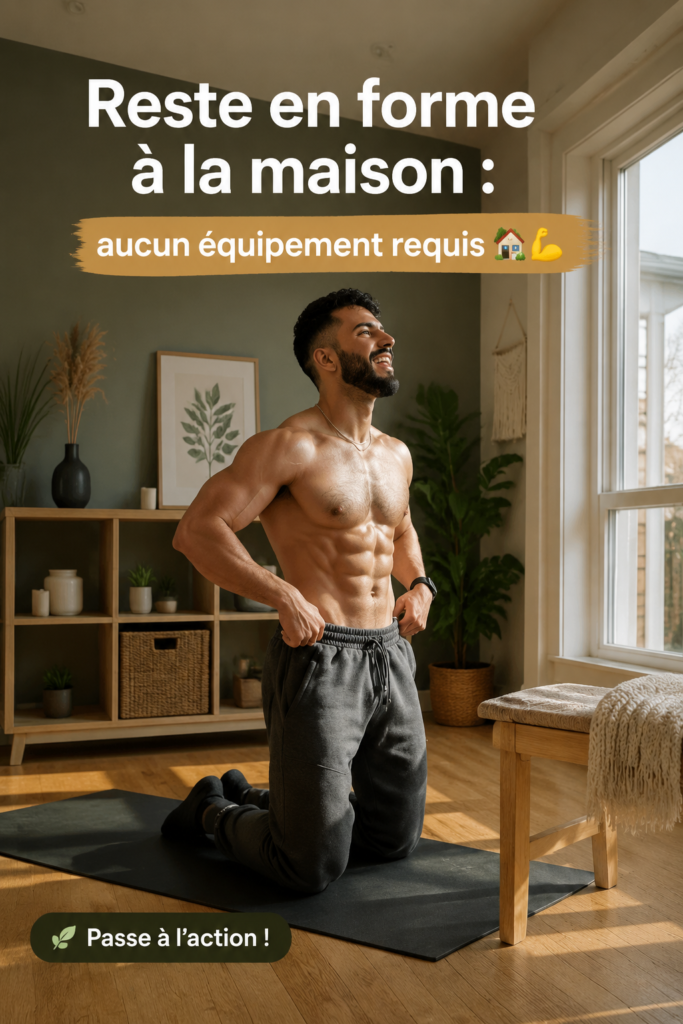 Femme faisant des exercices à domicile sans équipement