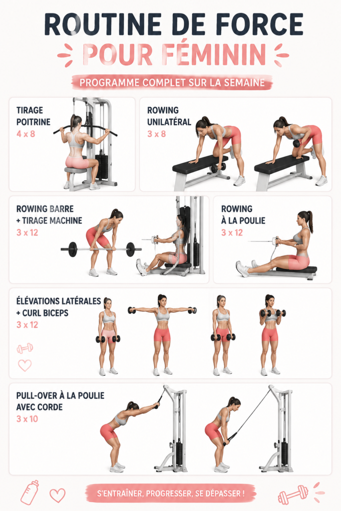 Une femme faisant de la musculation avec des poids
