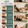 Femme de 35 ans pratiquant des exercices pour des abdos bien définis