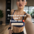 Femme pratiquant une activité physique dans un cadre sain, symbolisant la quête d'un ventre plat.
