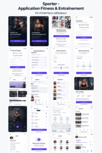Capture d'écran d'une application de fitness conviviale pour les femmes, montrant un entraînement de yoga.