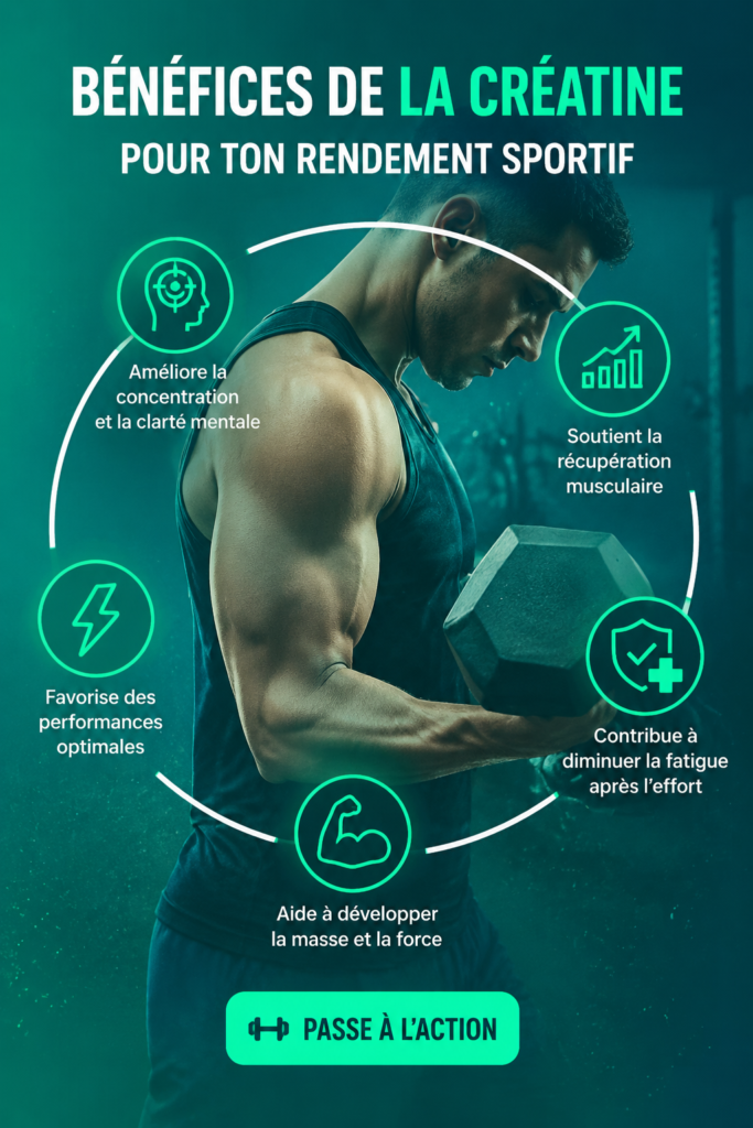 Illustration sur les bienfaits de la créatine pour les performances sportives