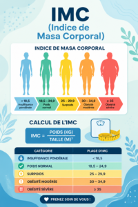 Femme analysant son IMC avec un calculateur en ligne