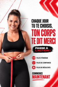 Un écran montrant un exemple de post inspirant sur les réseaux sociaux, avec un design attrayant.