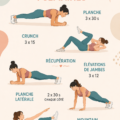 Femme faisant des exercices pour tonifier son abdomen lors d'un défi de 4 semaines.