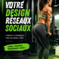 Une entraîneuse personnelle montrant son profil de réseaux sociaux design