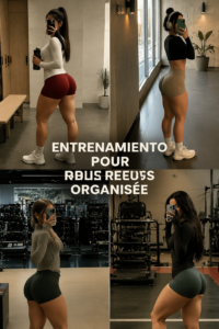 Femme souriante s'entraînant à la maison avec des poids légers, symbole de l'entraînement pour débutantes