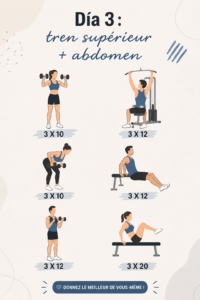 Femme en train de faire des exercices de musculation pour le haut du corps