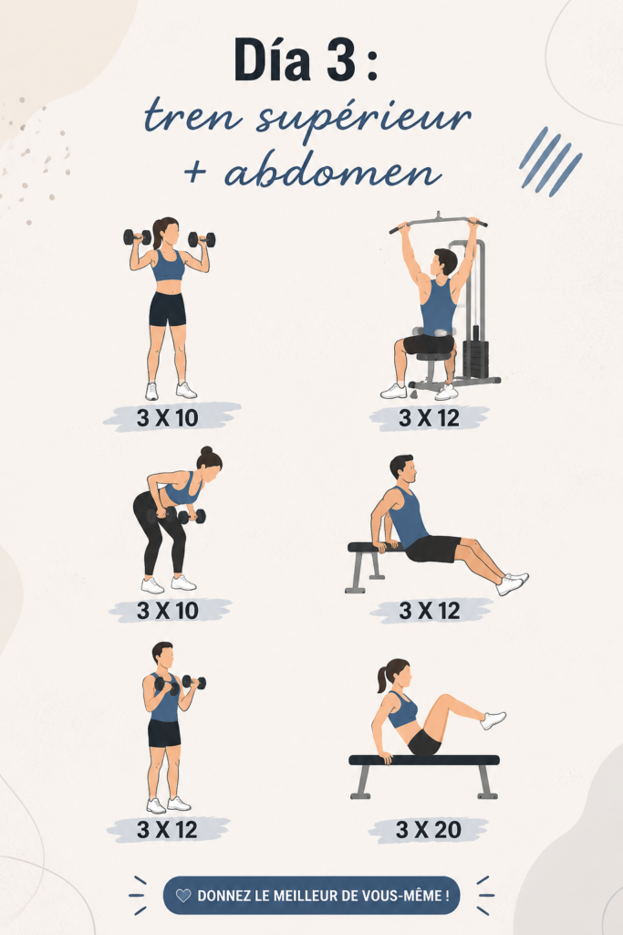 Femme en train de faire des exercices de musculation pour le haut du corps