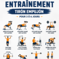 Femme s'entraînant avec des poids dans une salle de gym, représentant une routine d'entraînement efficace.