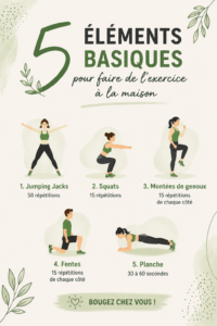 Une femme faisant de l'exercice à domicile sur un tapis de yoga avec des haltères à côté