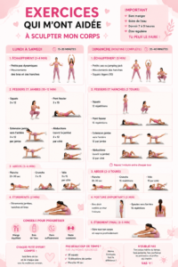 Une femme faisant des exercices de fitness à la maison, souriante et motivée.