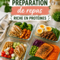 Une sélection de plats savoureux et colorés riches en protéines